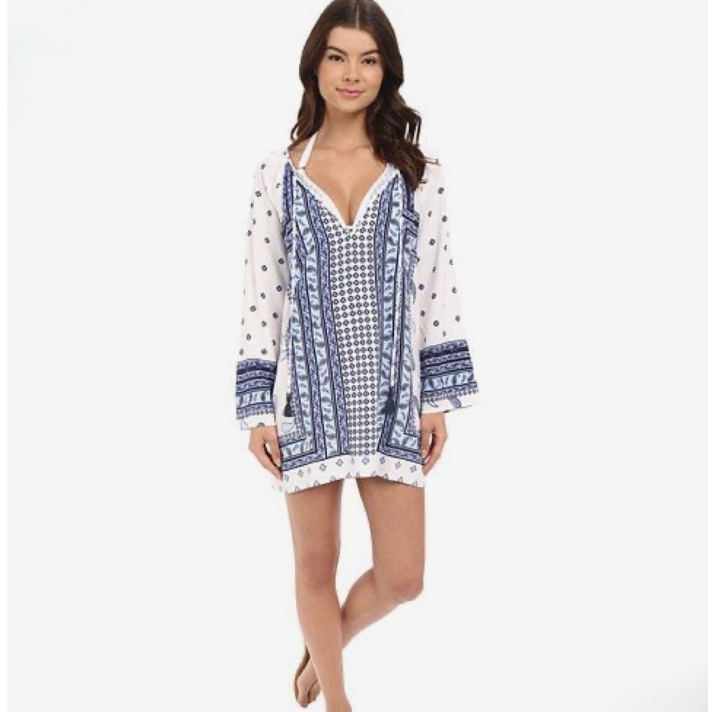 Tommy Bahama Blue Paisley Swimsuit Coverup Tunic Size Small